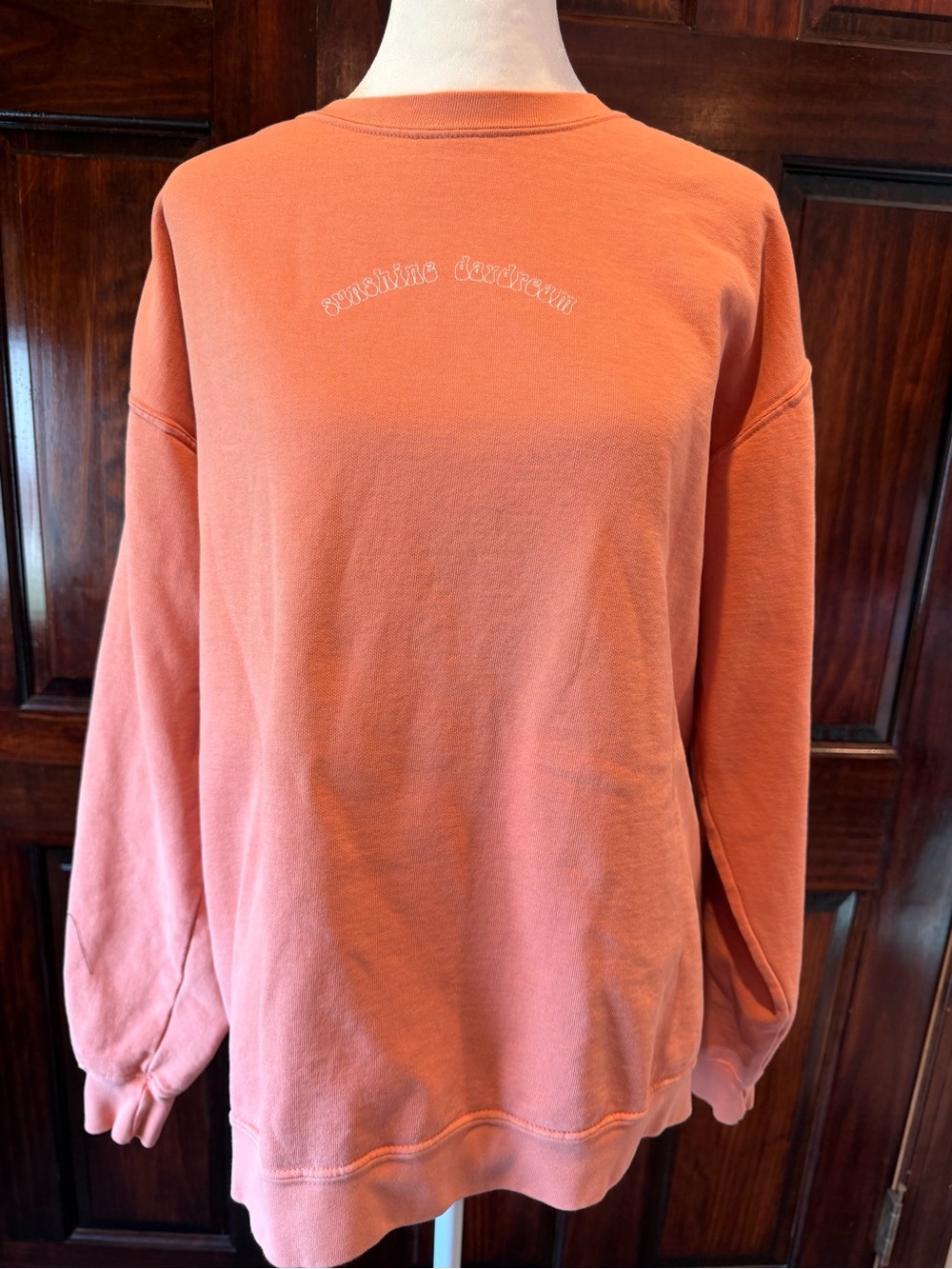 Comfort  Colors Sunshine Daydream Coral Crewneck Sweatshirt - Peach